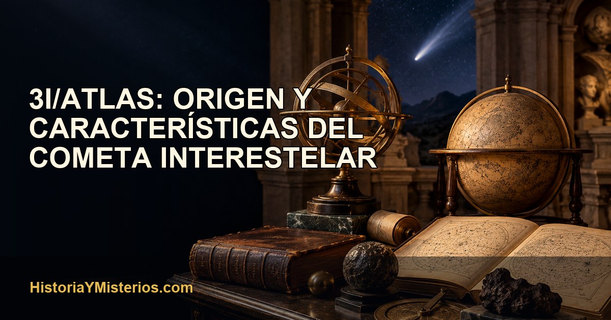 3I/ATLAS: origen y características del cometa interestelar — imagen editorial de HistoriaYMisterios.com
