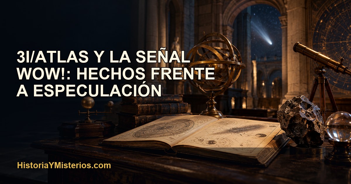 3I/ATLAS y la señal Wow!: hechos frente a especulación — imagen editorial de HistoriaYMisterios.com