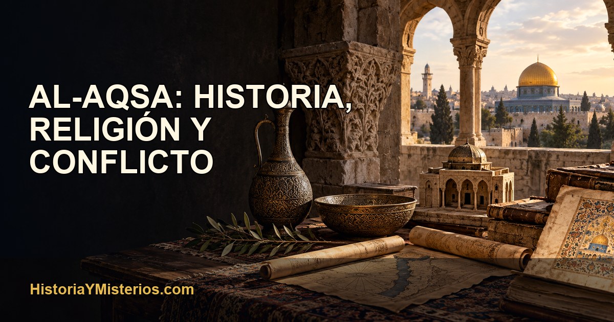 Al-Aqsa: historia, religión y conflicto — imagen editorial de HistoriaYMisterios.com