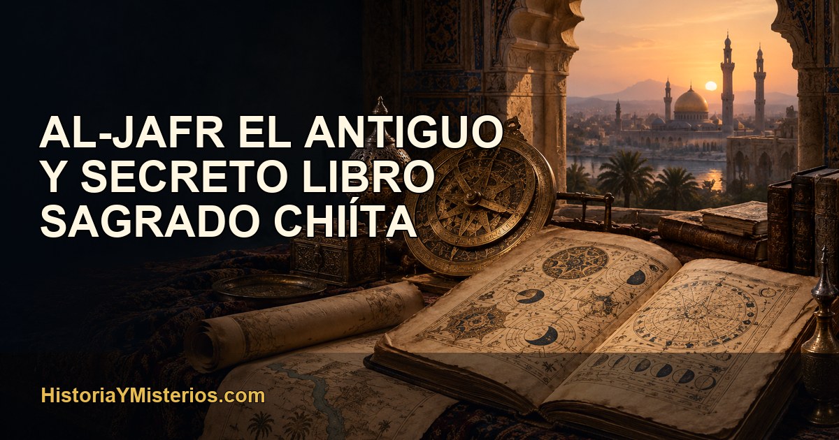 Al-Jafr el antiguo y secreto libro sagrado chiíta — imagen editorial de HistoriaYMisterios.com