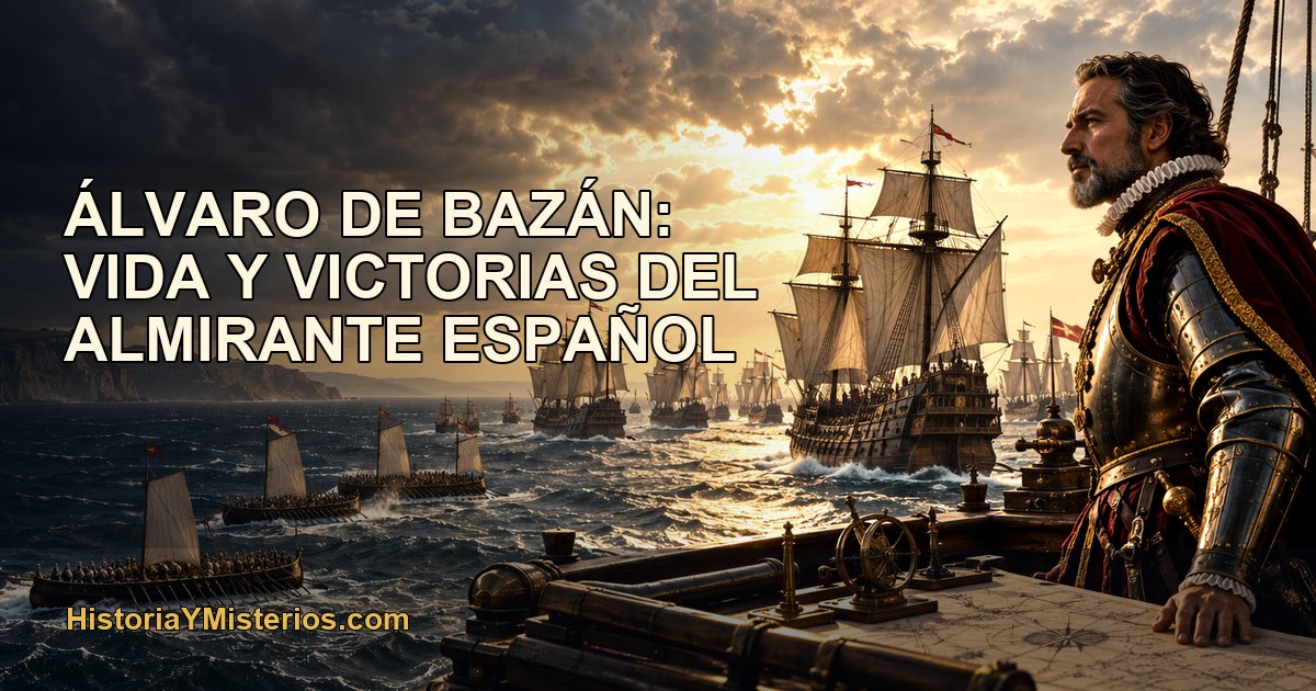 Álvaro de Bazán al mando de una flota española del siglo XVI