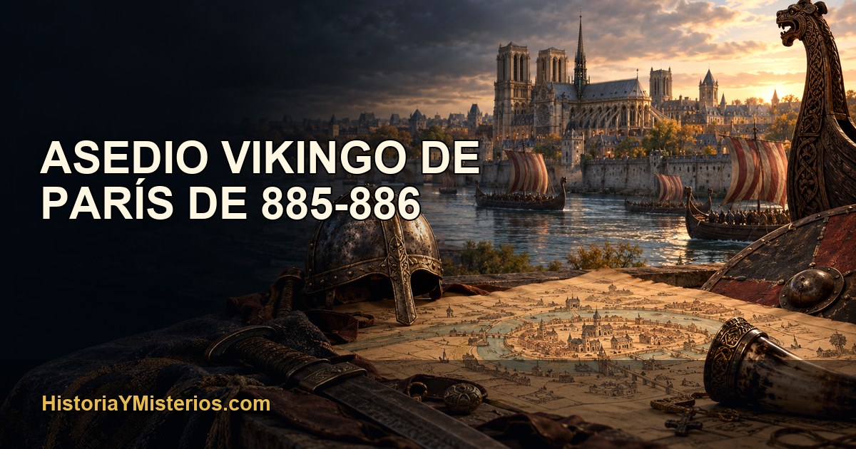 Asedio vikingo de París de 885-886 — imagen editorial de HistoriaYMisterios.com