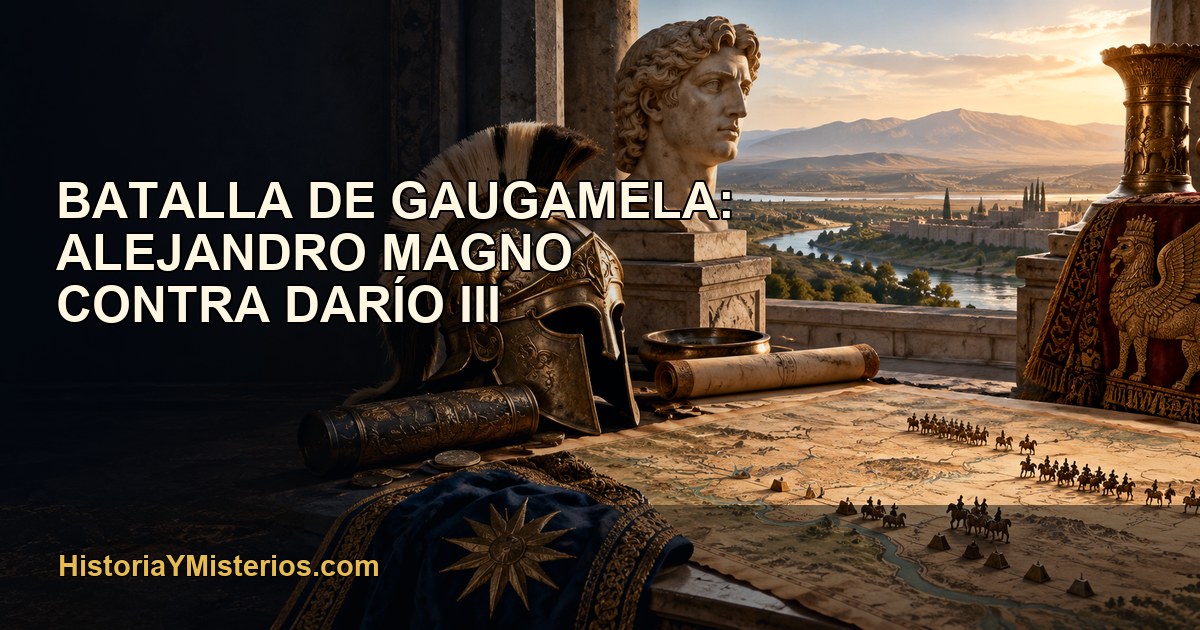 Batalla de Gaugamela: Alejandro Magno contra Darío III — imagen editorial de HistoriaYMisterios.com
