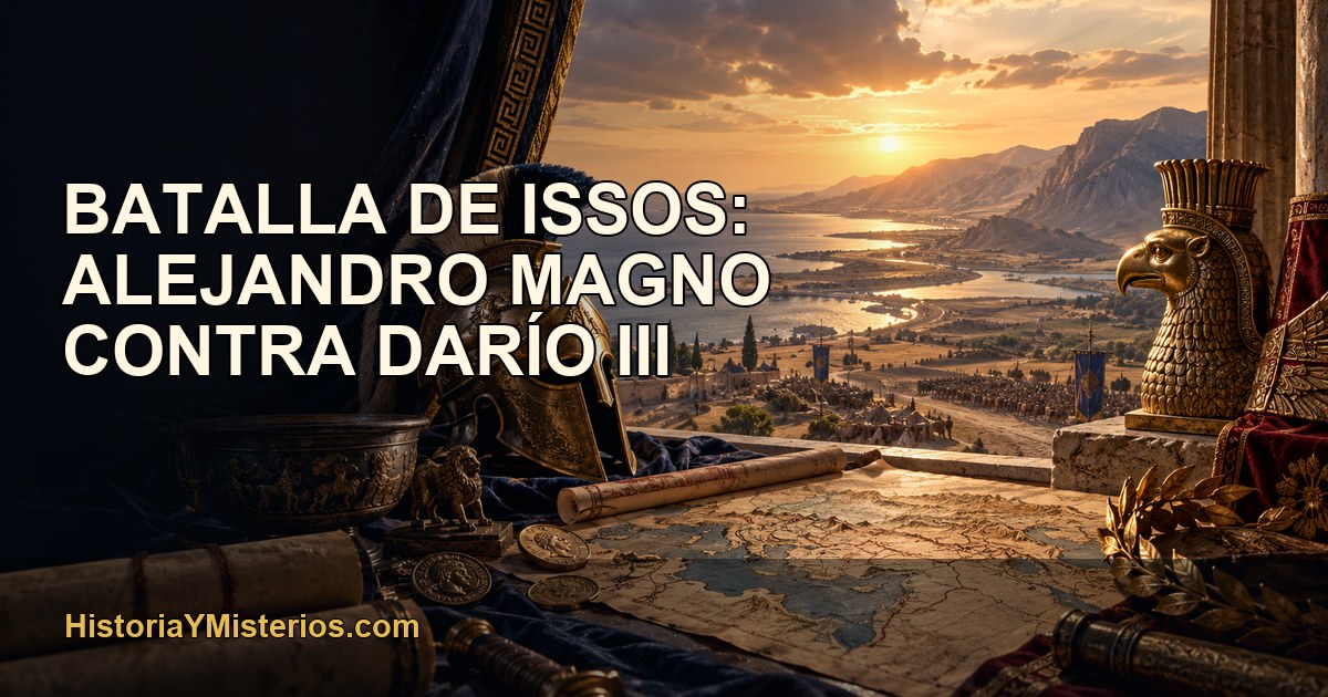 Batalla de Issos: Alejandro Magno contra Darío III — imagen editorial de HistoriaYMisterios.com