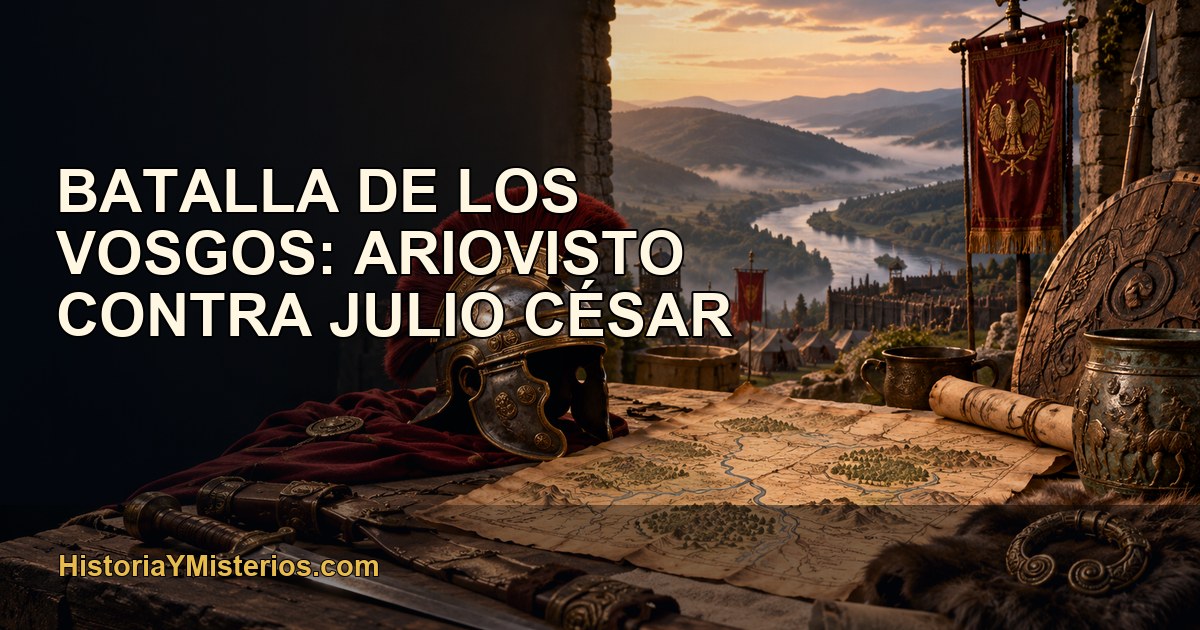 Batalla de los Vosgos: Ariovisto contra Julio César — imagen editorial de HistoriaYMisterios.com