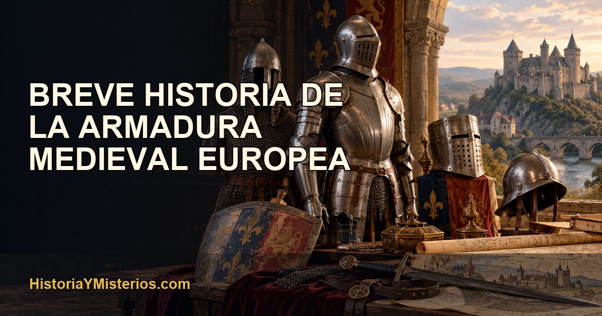 Breve historia de la armadura medieval europea — imagen editorial de HistoriaYMisterios.com
