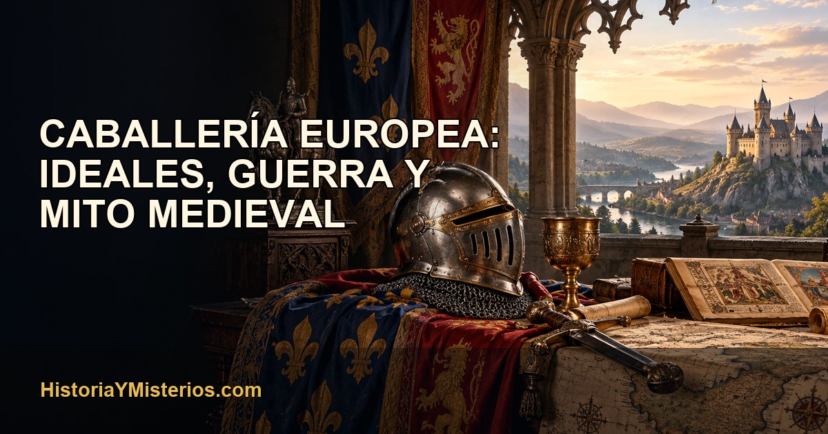 Caballería europea: ideales, guerra y mito medieval — imagen editorial de HistoriaYMisterios.com