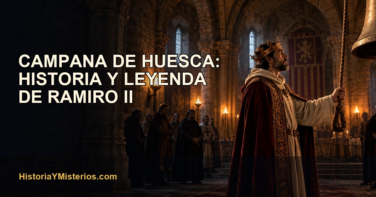 Ramiro II de Aragón en la legendaria escena de la Campana de Huesca