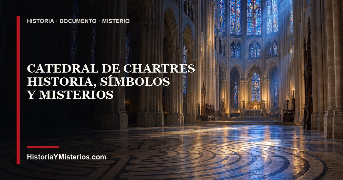 Catedral de Chartres con su laberinto medieval y vidrieras azules