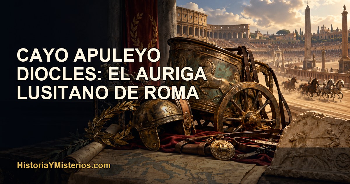 Cayo Apuleyo Diocles: el auriga lusitano de Roma — imagen editorial de HistoriaYMisterios.com