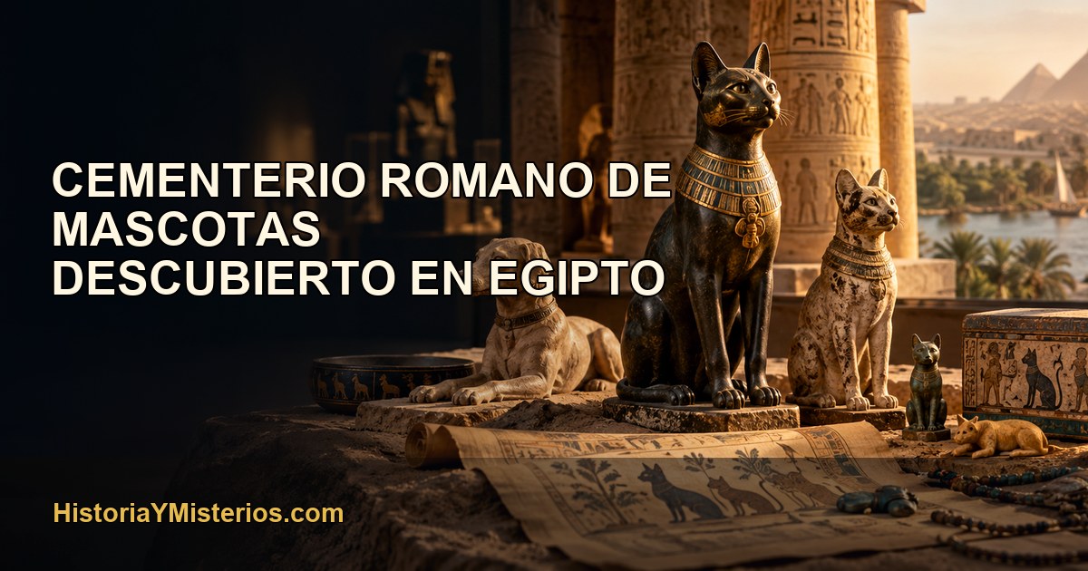 Cementerio romano de mascotas descubierto en Egipto — imagen editorial de HistoriaYMisterios.com