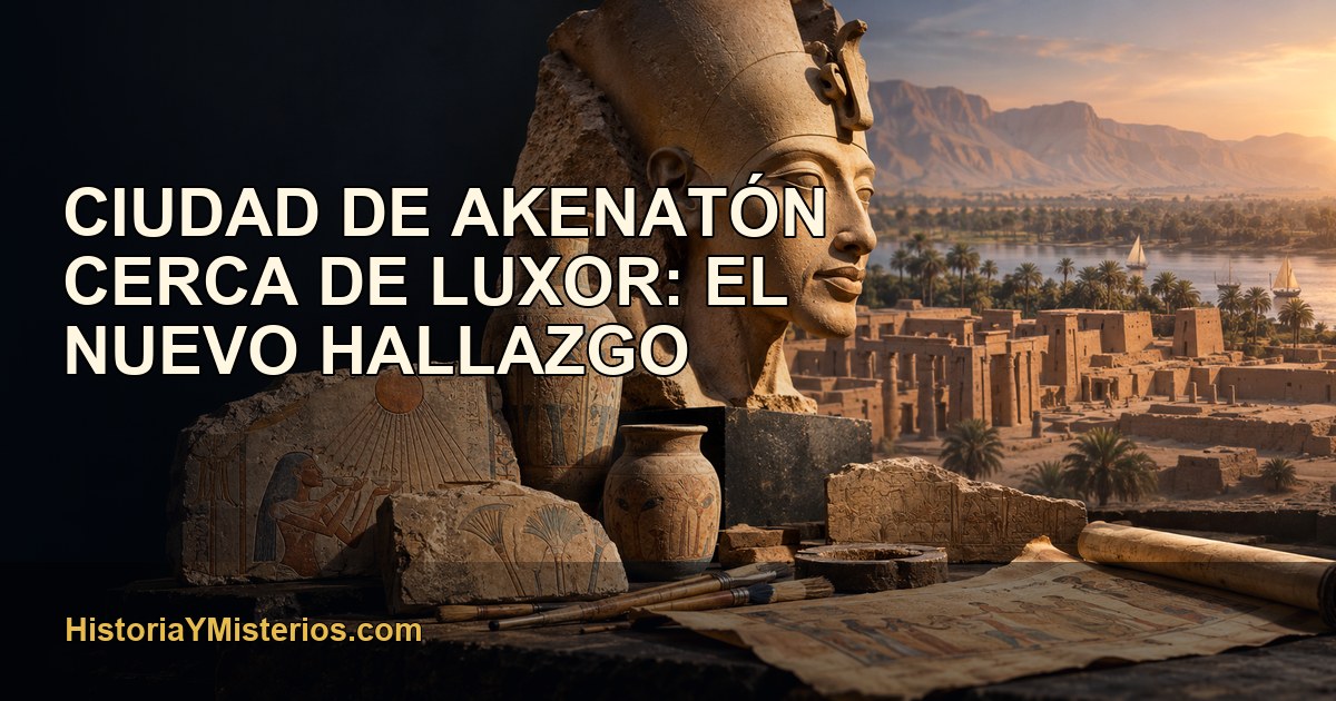 Ciudad de Akenatón cerca de Luxor: el nuevo hallazgo — imagen editorial de HistoriaYMisterios.com