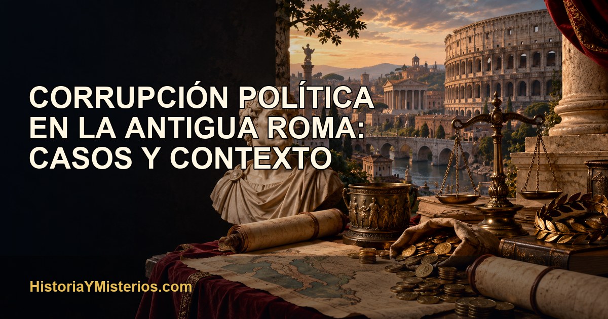 Corrupción política en la antigua Roma: casos y contexto — imagen editorial de HistoriaYMisterios.com