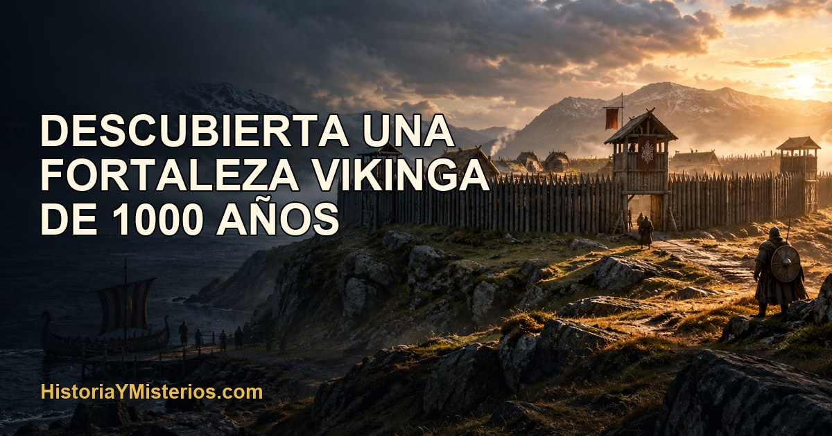 Descubierta una fortaleza vikinga de 1000 años — imagen editorial de HistoriaYMisterios.com