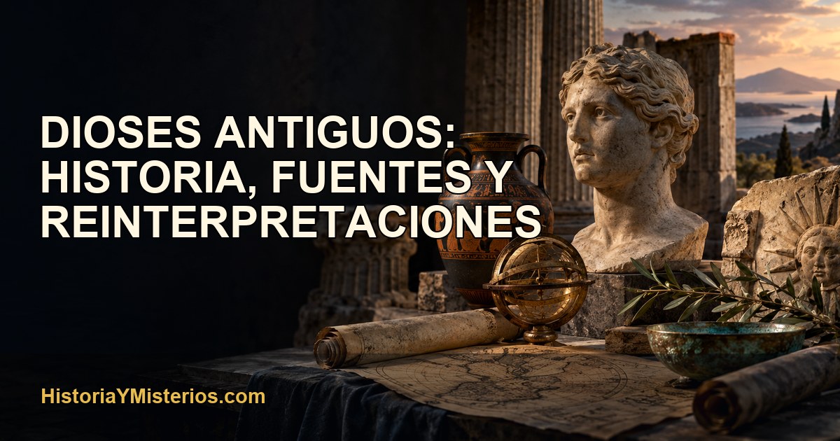 Dioses antiguos: historia, fuentes y reinterpretaciones — imagen editorial de HistoriaYMisterios.com