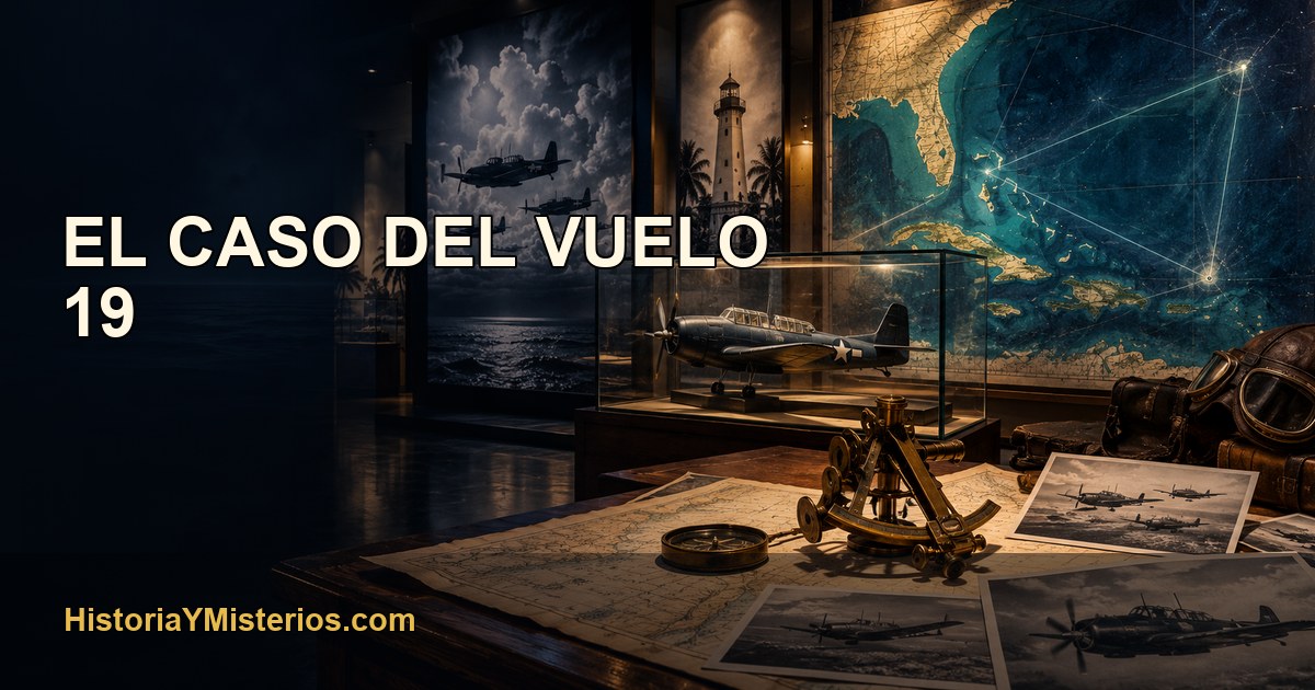 El caso del Vuelo 19 — imagen editorial de HistoriaYMisterios.com