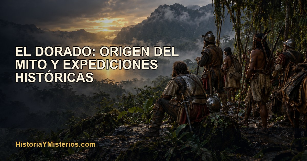 Expedición del siglo XVI ante una laguna andina vinculada al mito de El Dorado