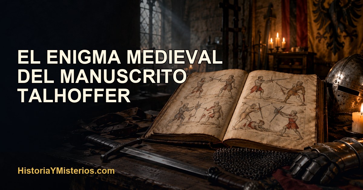 El enigma medieval del Manuscrito Talhoffer — imagen editorial de HistoriaYMisterios.com