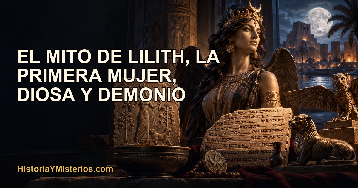 El Mito de Lilith, La primera mujer, diosa y demonio — imagen editorial de HistoriaYMisterios.com