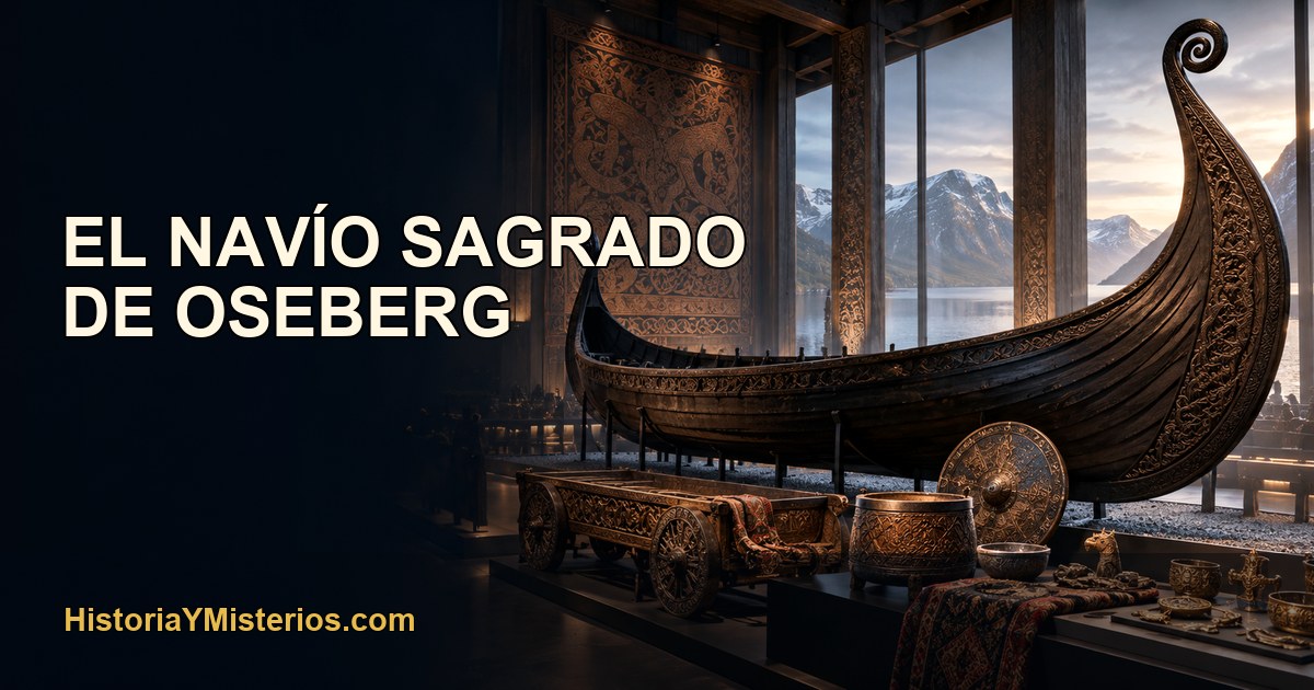 El navío sagrado de Oseberg — imagen editorial de HistoriaYMisterios.com