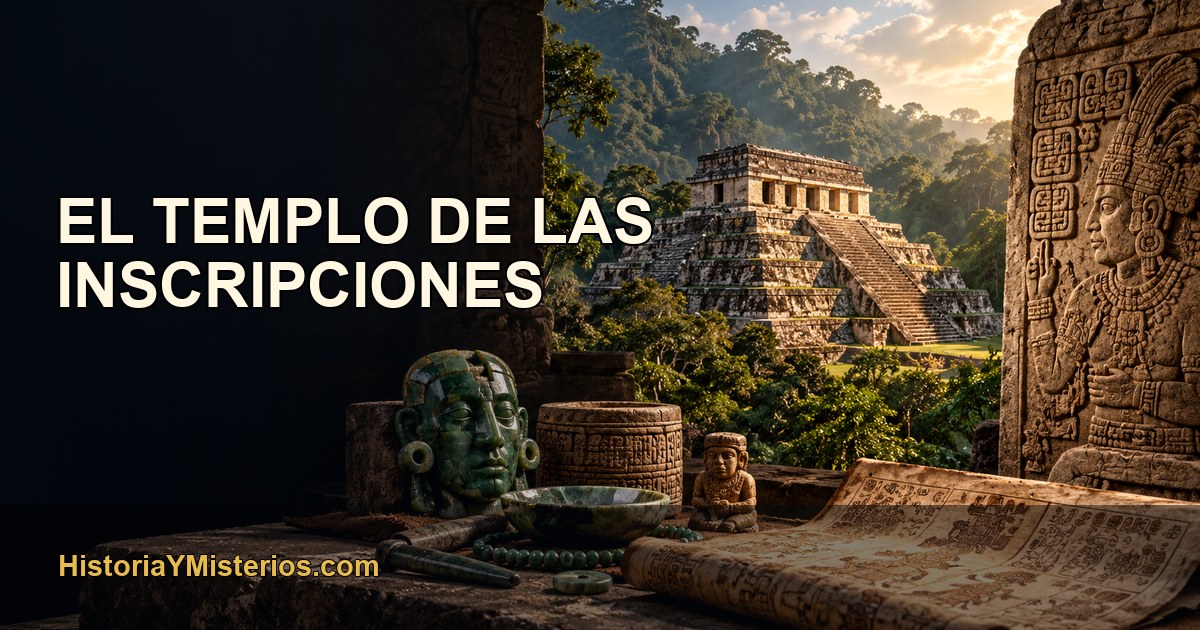 El Templo de las Inscripciones — imagen editorial de HistoriaYMisterios.com