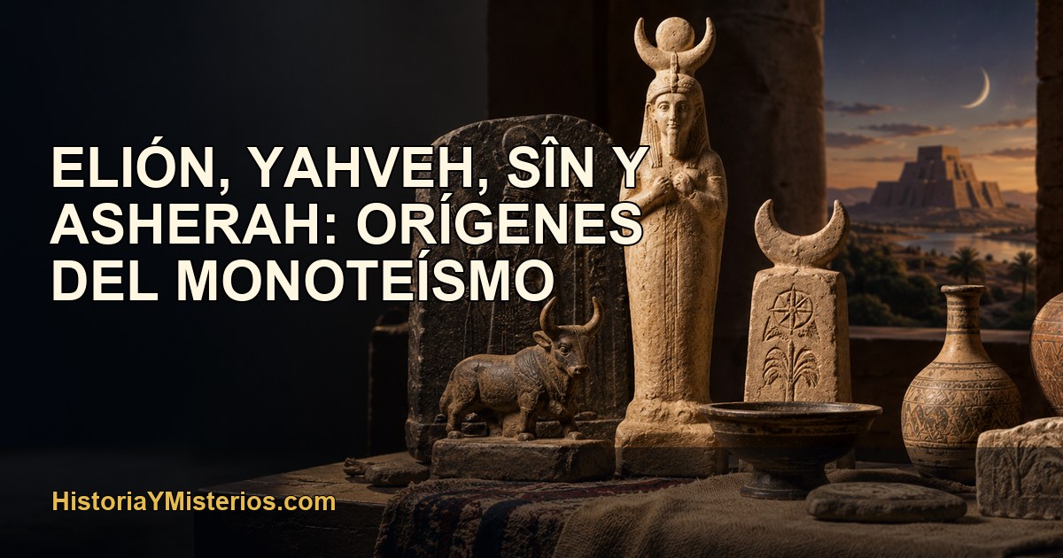 Elión, Yahveh, Sîn y Asherah: orígenes del monoteísmo — imagen editorial de HistoriaYMisterios.com