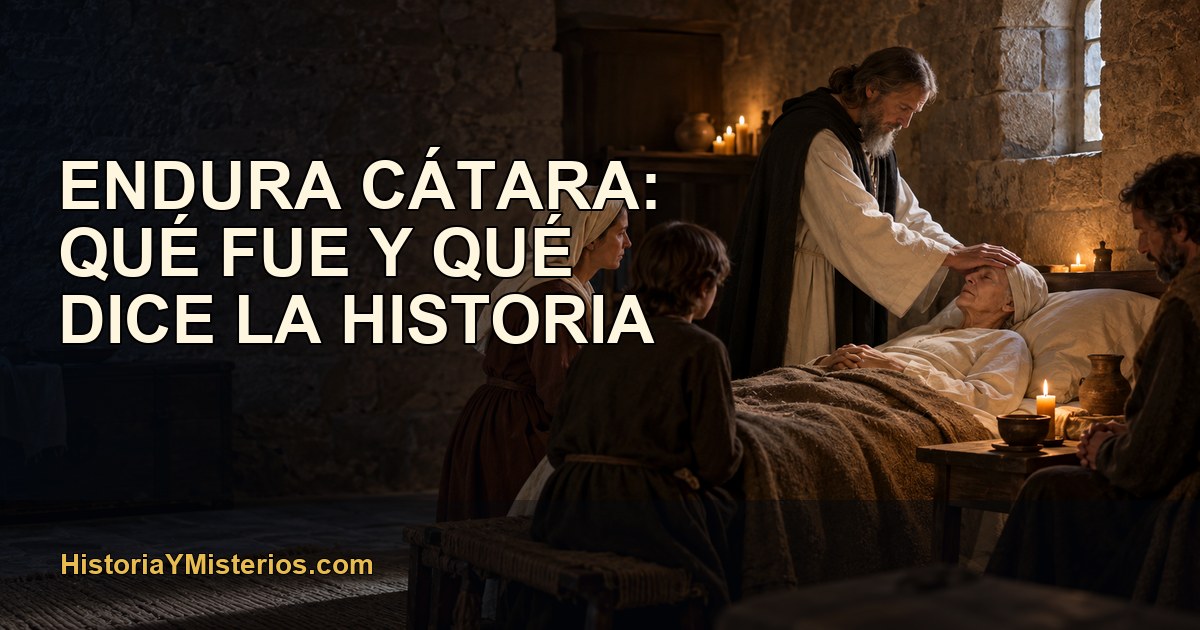 Rito espiritual cátaro en una habitación medieval del Languedoc