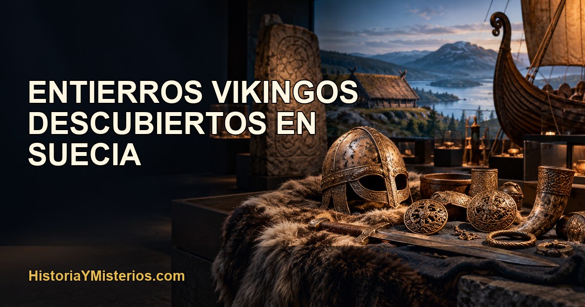 Entierros vikingos descubiertos en Suecia — imagen editorial de HistoriaYMisterios.com