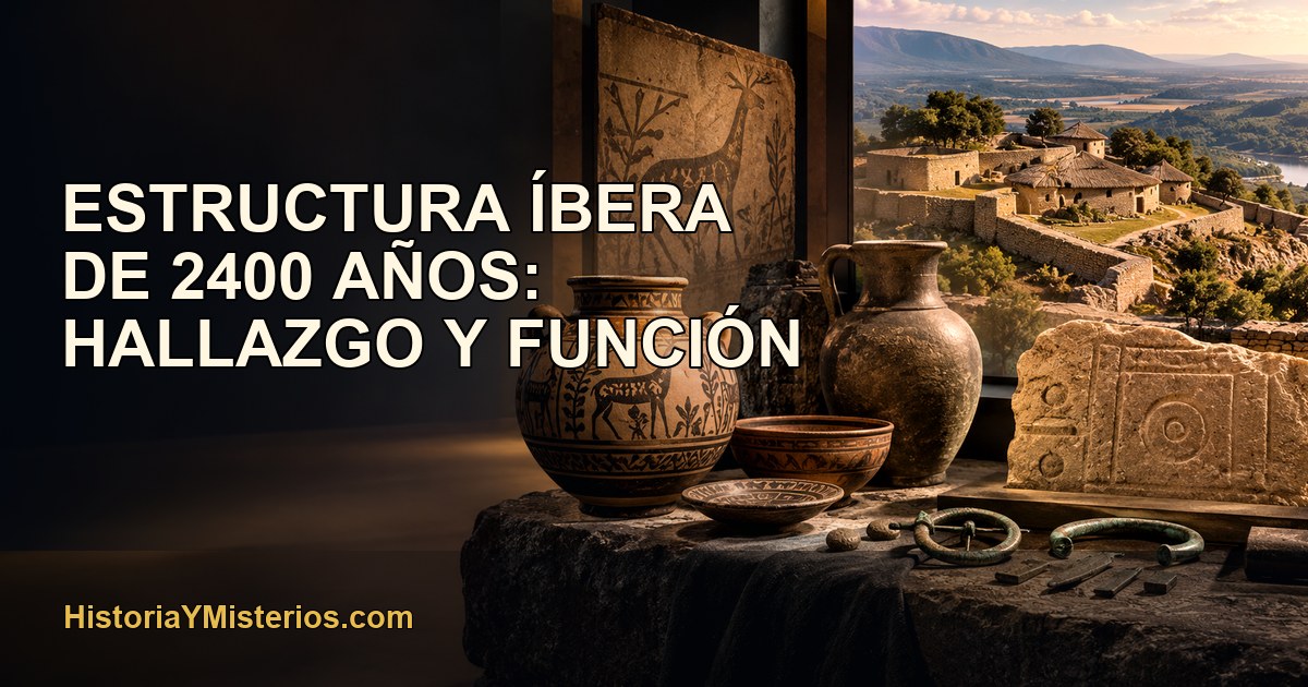 Estructura íbera de 2400 años: hallazgo y función — imagen editorial de HistoriaYMisterios.com