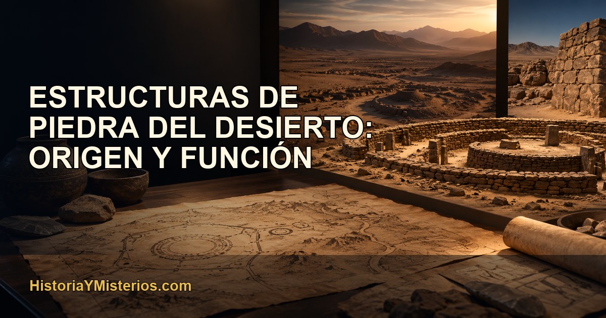 Estructuras de piedra del desierto: origen y función — imagen editorial de HistoriaYMisterios.com