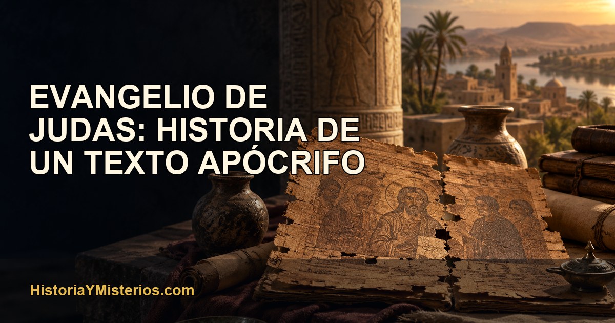 Evangelio de Judas: historia de un texto apócrifo — imagen editorial de HistoriaYMisterios.com