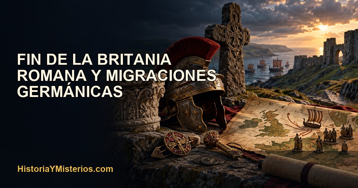 Fin de la Britania romana y migraciones germánicas — imagen editorial de HistoriaYMisterios.com
