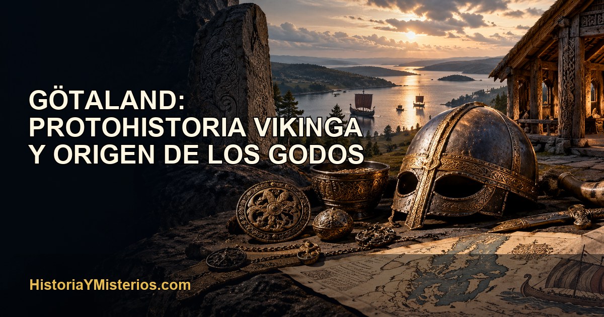 Götaland: protohistoria vikinga y origen de los godos — imagen editorial de HistoriaYMisterios.com