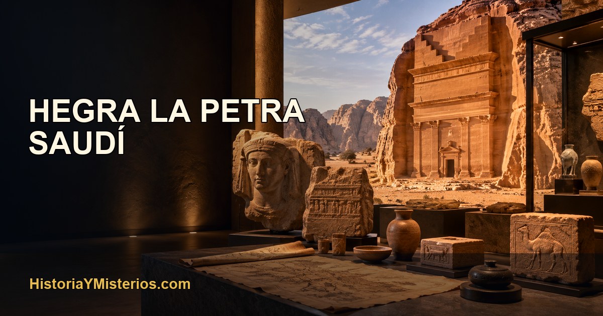 Hegra la Petra Saudí — imagen editorial de HistoriaYMisterios.com