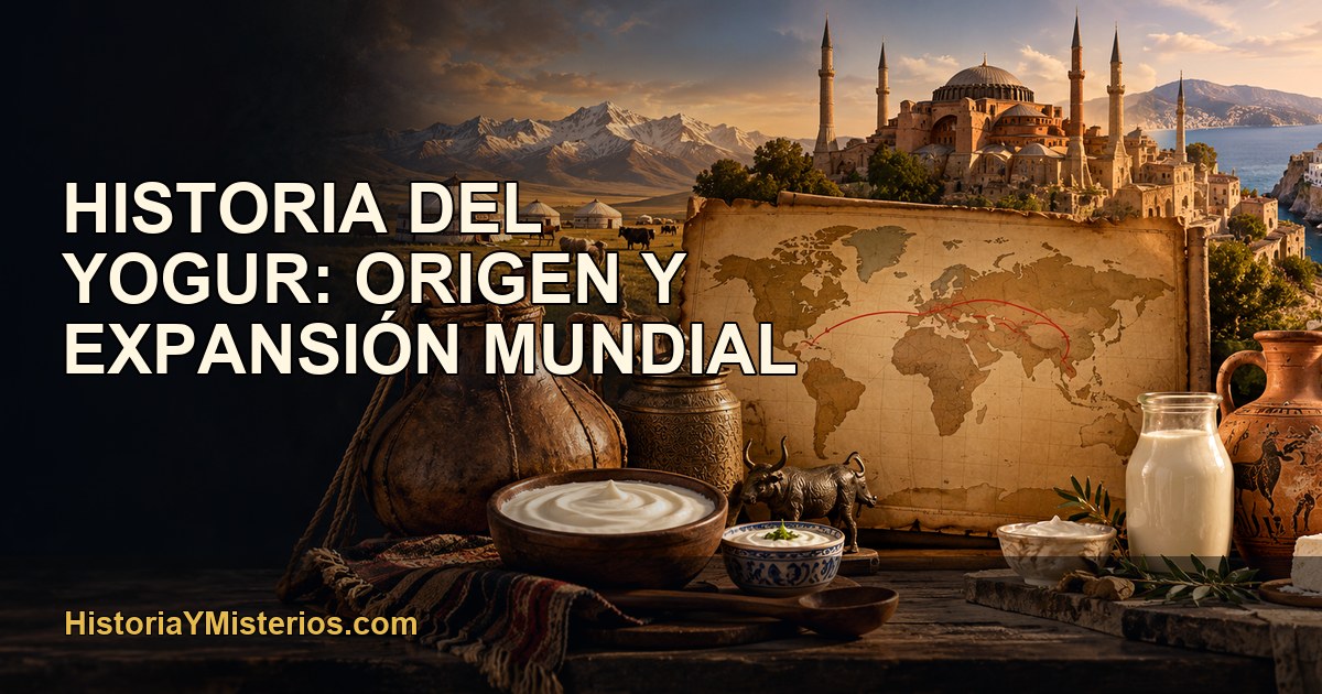 Historia del yogur: origen y expansión mundial — imagen editorial de HistoriaYMisterios.com