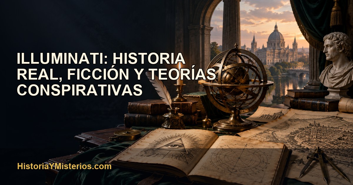 Illuminati: historia real, ficción y teorías conspirativas — imagen editorial de HistoriaYMisterios.com