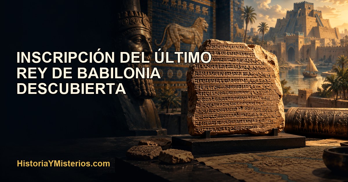 Inscripción del último rey de Babilonia descubierta — imagen editorial de HistoriaYMisterios.com