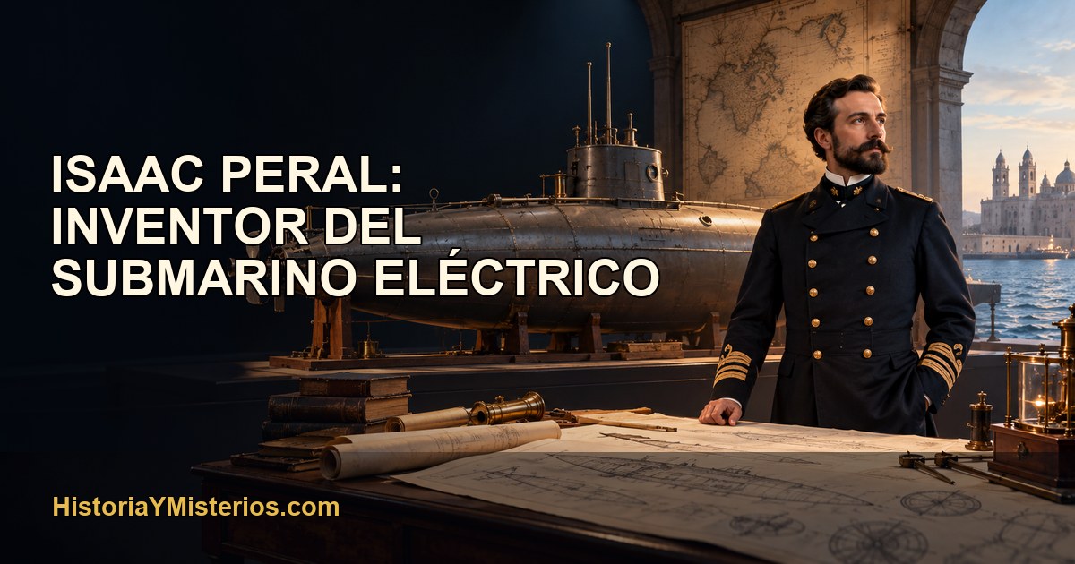 Isaac Peral: inventor del submarino eléctrico — imagen editorial de HistoriaYMisterios.com