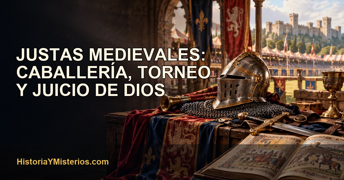 Justas medievales: caballería, torneo y juicio de Dios — imagen editorial de HistoriaYMisterios.com