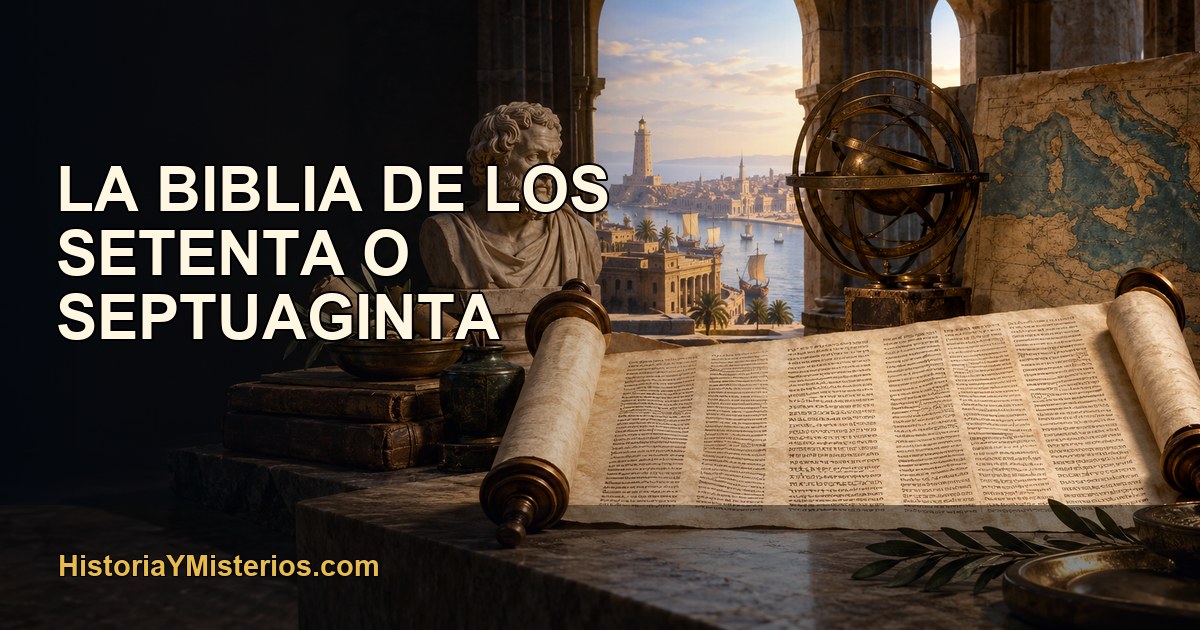 La Biblia de los Setenta o Septuaginta — imagen editorial de HistoriaYMisterios.com