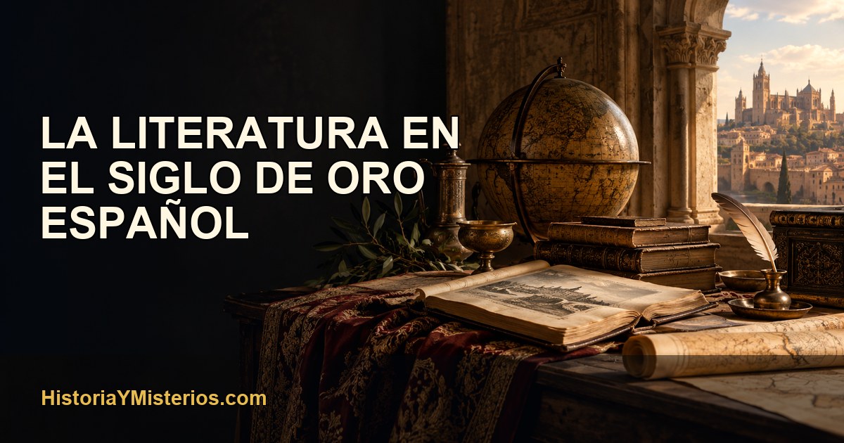 La Literatura en el Siglo de Oro Español — imagen editorial de HistoriaYMisterios.com