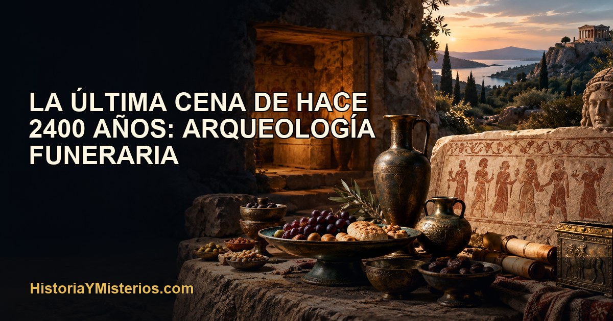 La última cena de hace 2400 años: arqueología funeraria — imagen editorial de HistoriaYMisterios.com