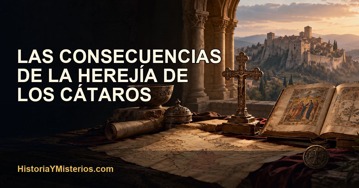 Las consecuencias de la herejía de los cátaros — imagen editorial de HistoriaYMisterios.com