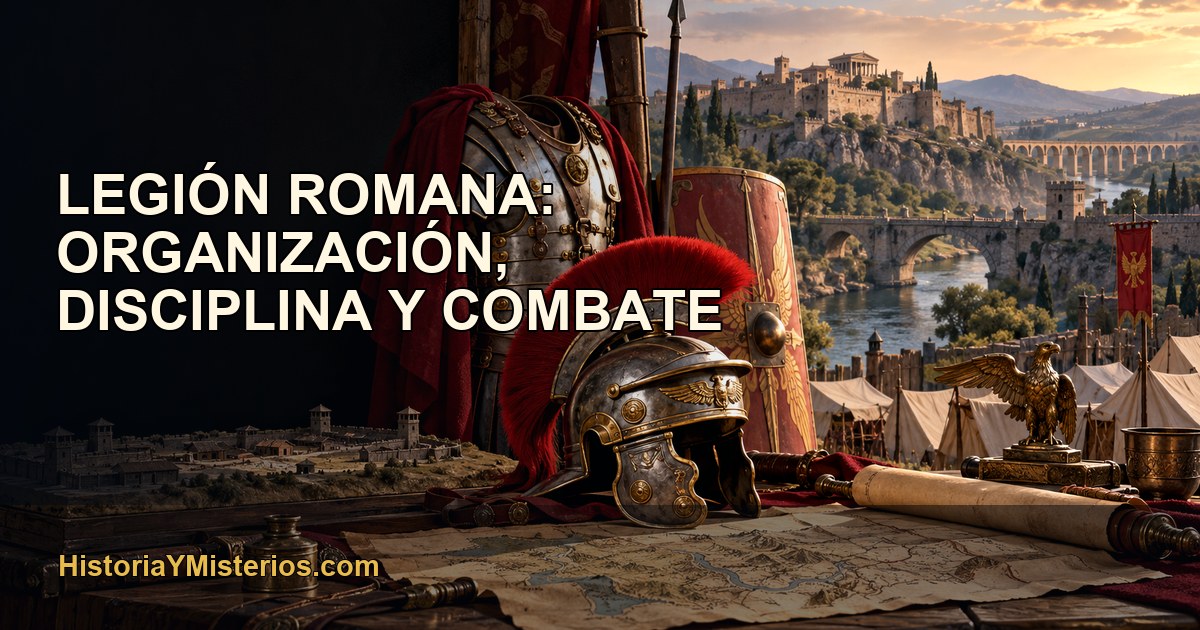 Legión romana: organización, disciplina y combate — imagen editorial de HistoriaYMisterios.com