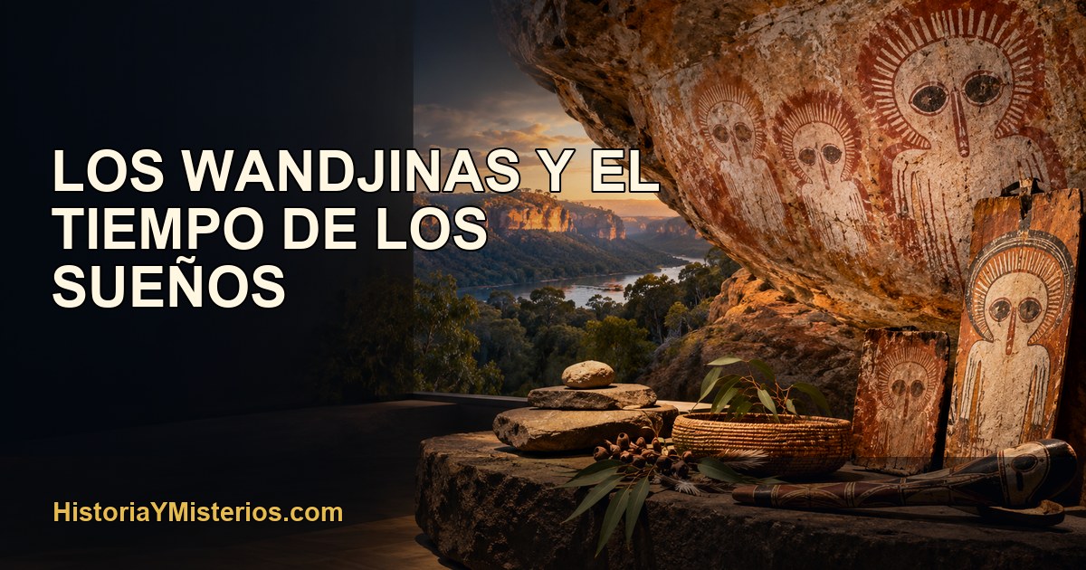 Los wandjinas y el tiempo de los sueños — imagen editorial de HistoriaYMisterios.com