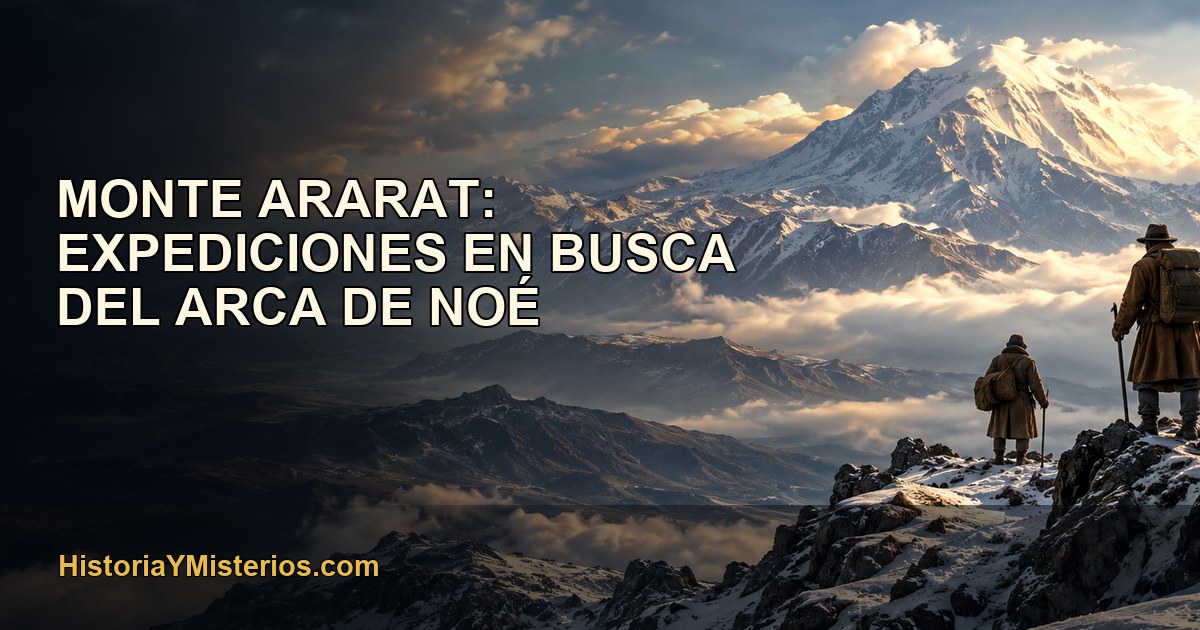 Monte Ararat: expediciones en busca del Arca de Noé — imagen editorial de HistoriaYMisterios.com