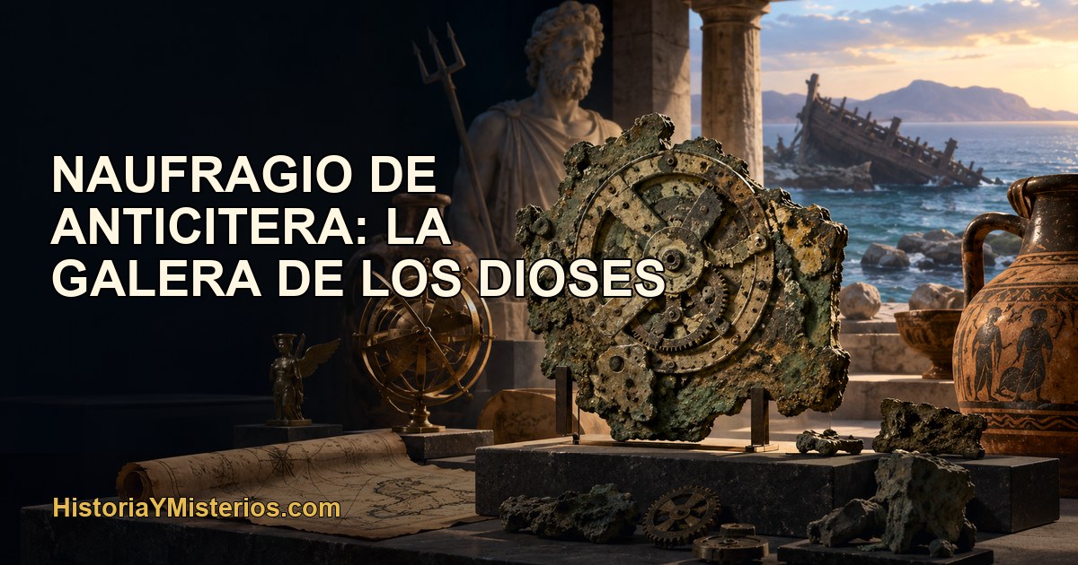 Naufragio de Anticitera: la galera de los dioses — imagen editorial de HistoriaYMisterios.com