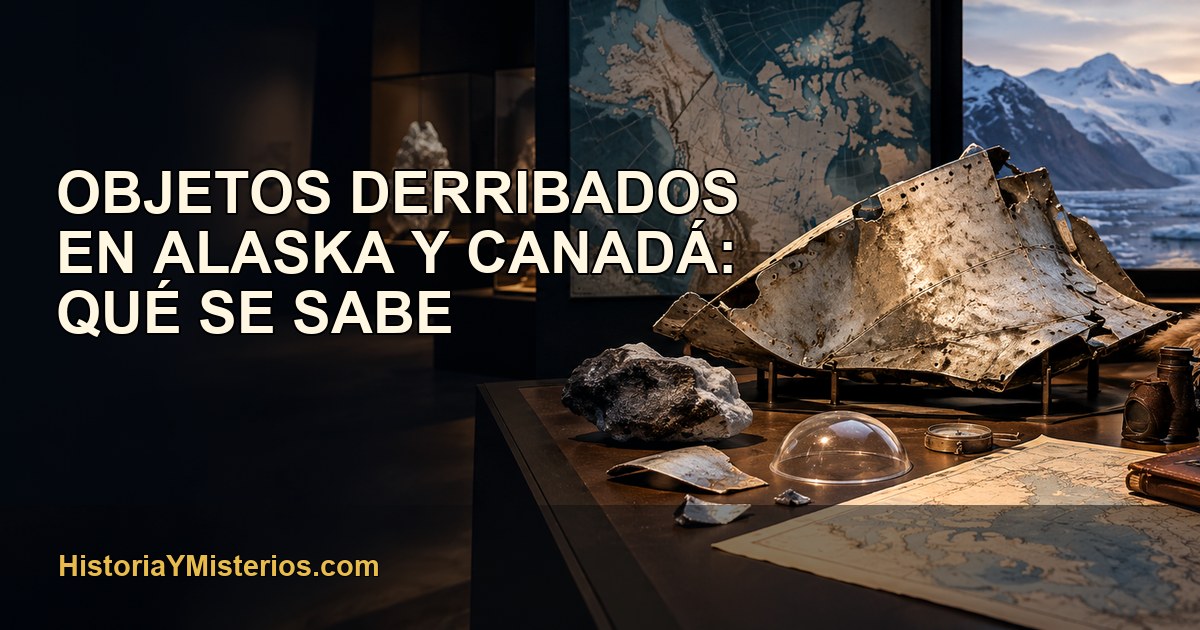 Objetos derribados en Alaska y Canadá: qué se sabe — imagen editorial de HistoriaYMisterios.com