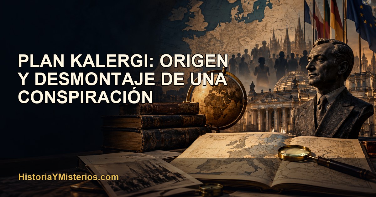 Plan Kalergi: origen y desmontaje de una conspiración — imagen editorial de HistoriaYMisterios.com