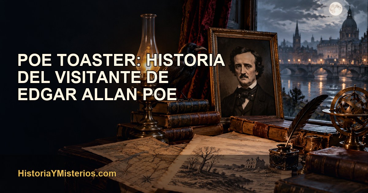 Poe Toaster: historia del visitante de Edgar Allan Poe — imagen editorial de HistoriaYMisterios.com